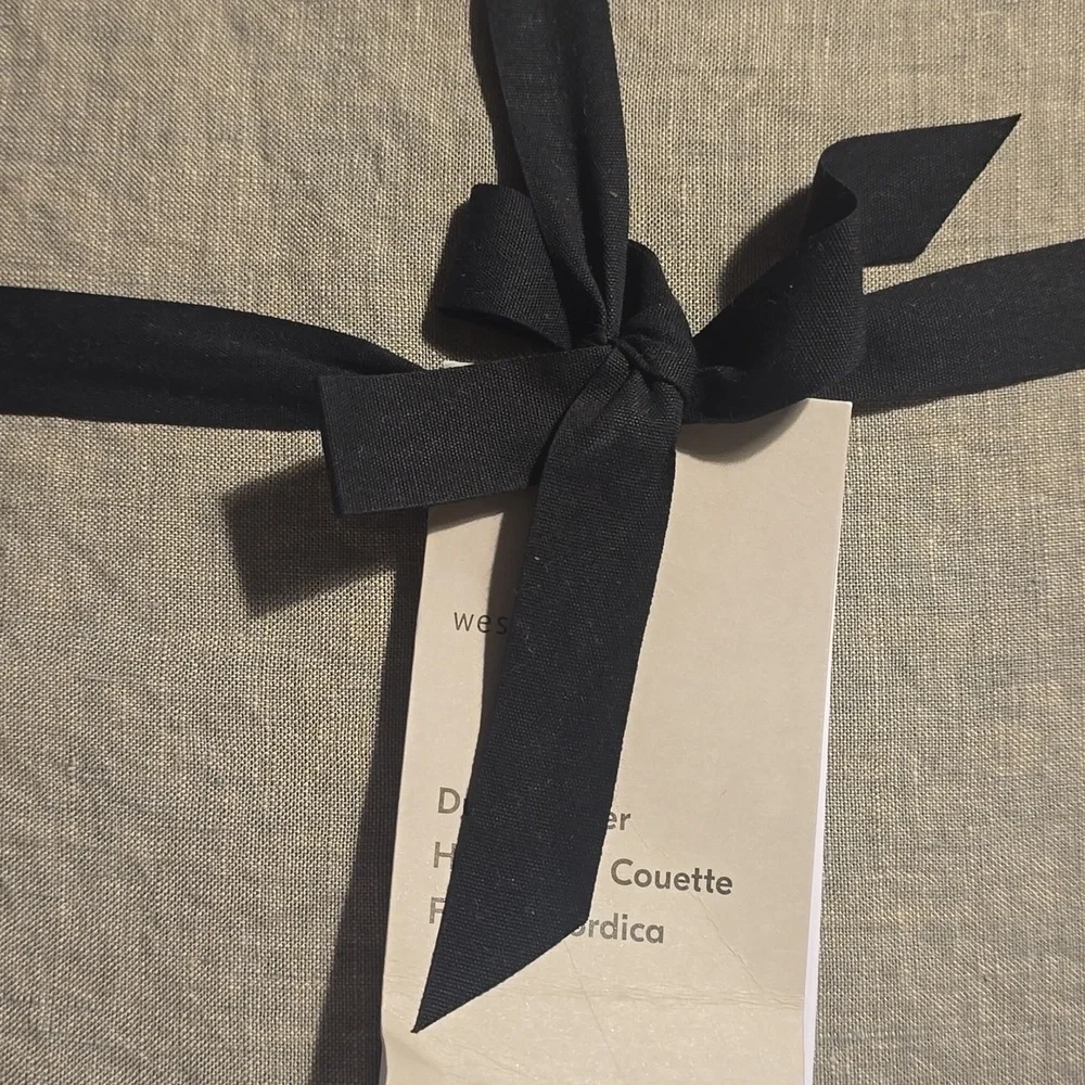 ❤️BUY 2 GET 1 FREE  European Flax Linen Duvet Cover, Color Warm Gray Melange